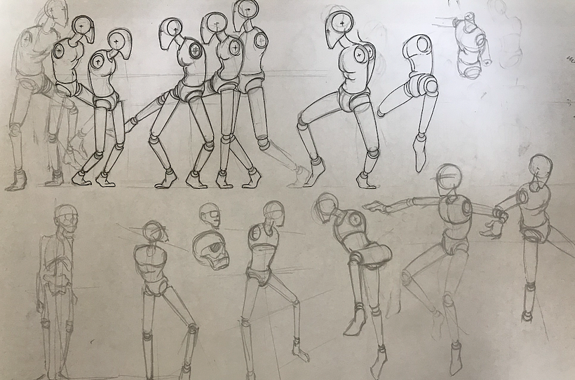 Mannequin study - Traditionelle Illustration
