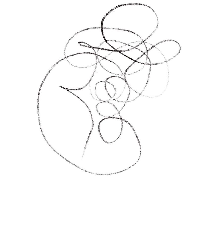This is the starting scribble. What do you see in it, on your side?