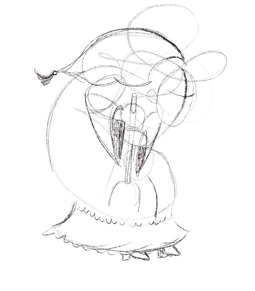 Don't ask me why, I saw a witch with a funny hairdo...