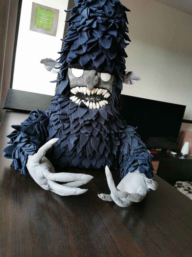 My project in Textile Toys: Design and Creation of Fabric Characters course_Little Monster 7