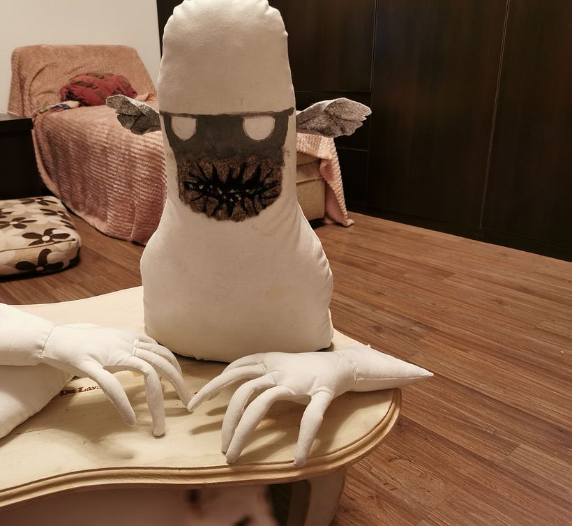 My project in Textile Toys: Design and Creation of Fabric Characters course_Little Monster 8