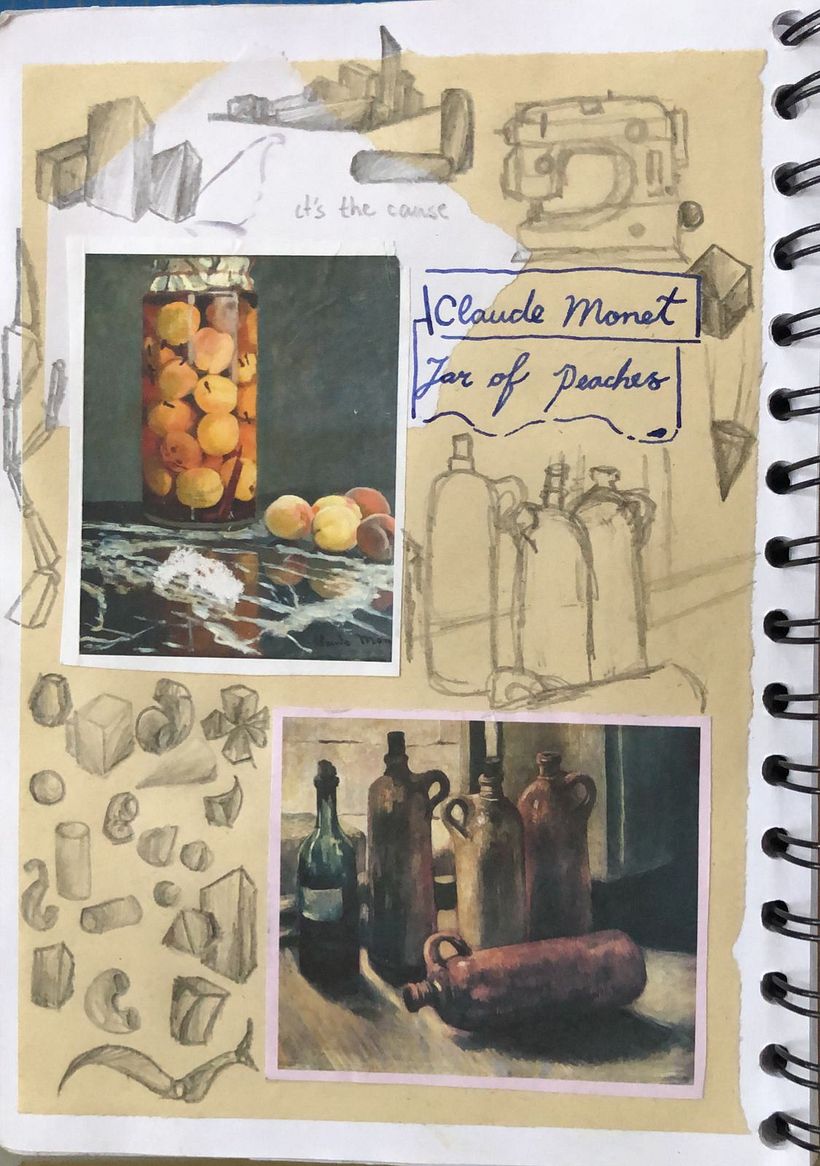 Sometimes I like to cut things and glue it on my sketchbook
