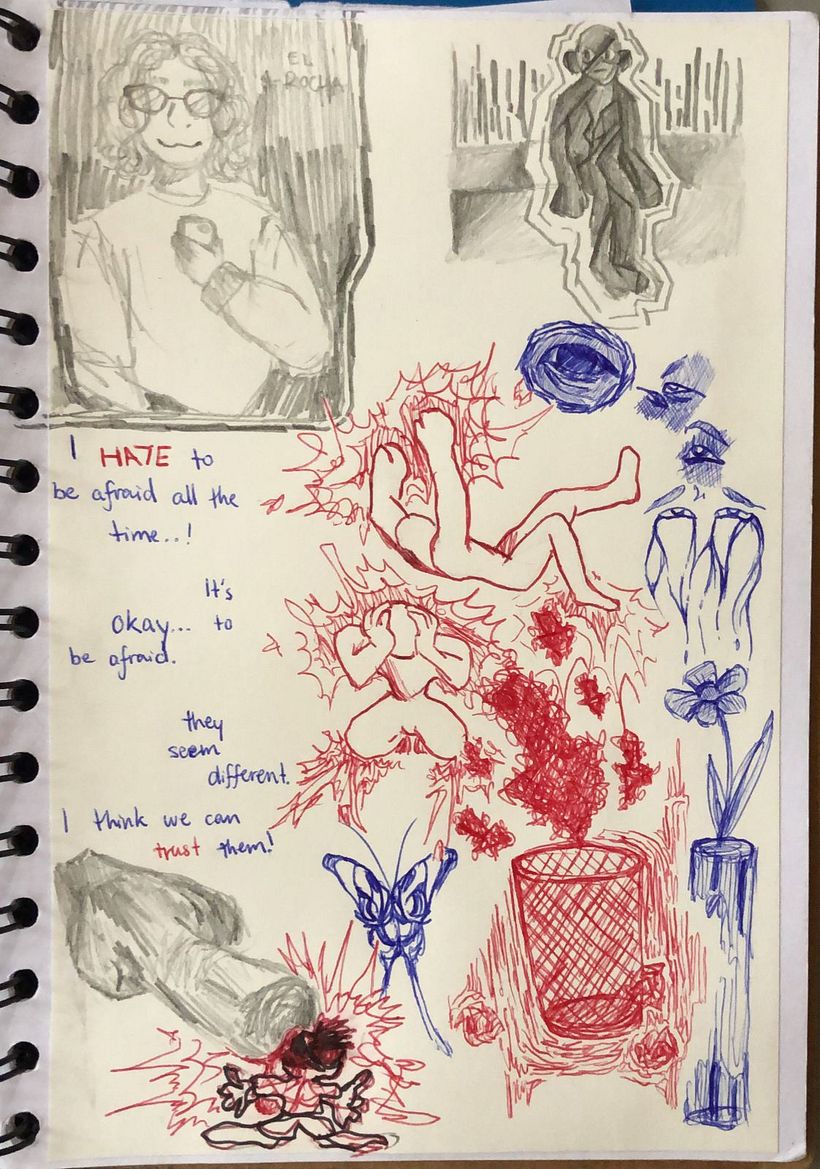 Lately, I've been feeling many negative emotions... And getting it out thru art it's really helpful: "therapeutic"