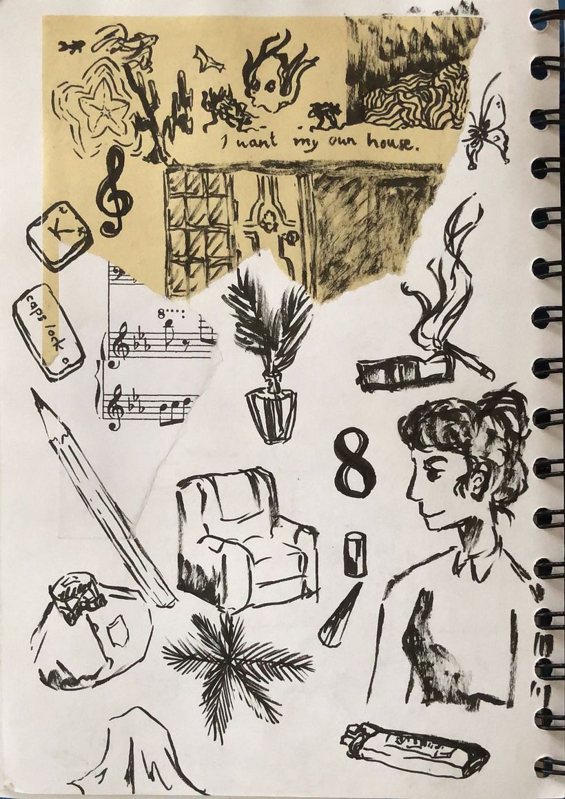 While watching a movie, I sketched out some stuff