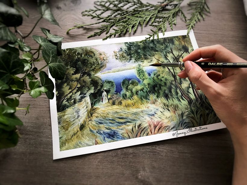 D’après l’œuvre de Pierre Auguste Renoir, L’Estaque 1882