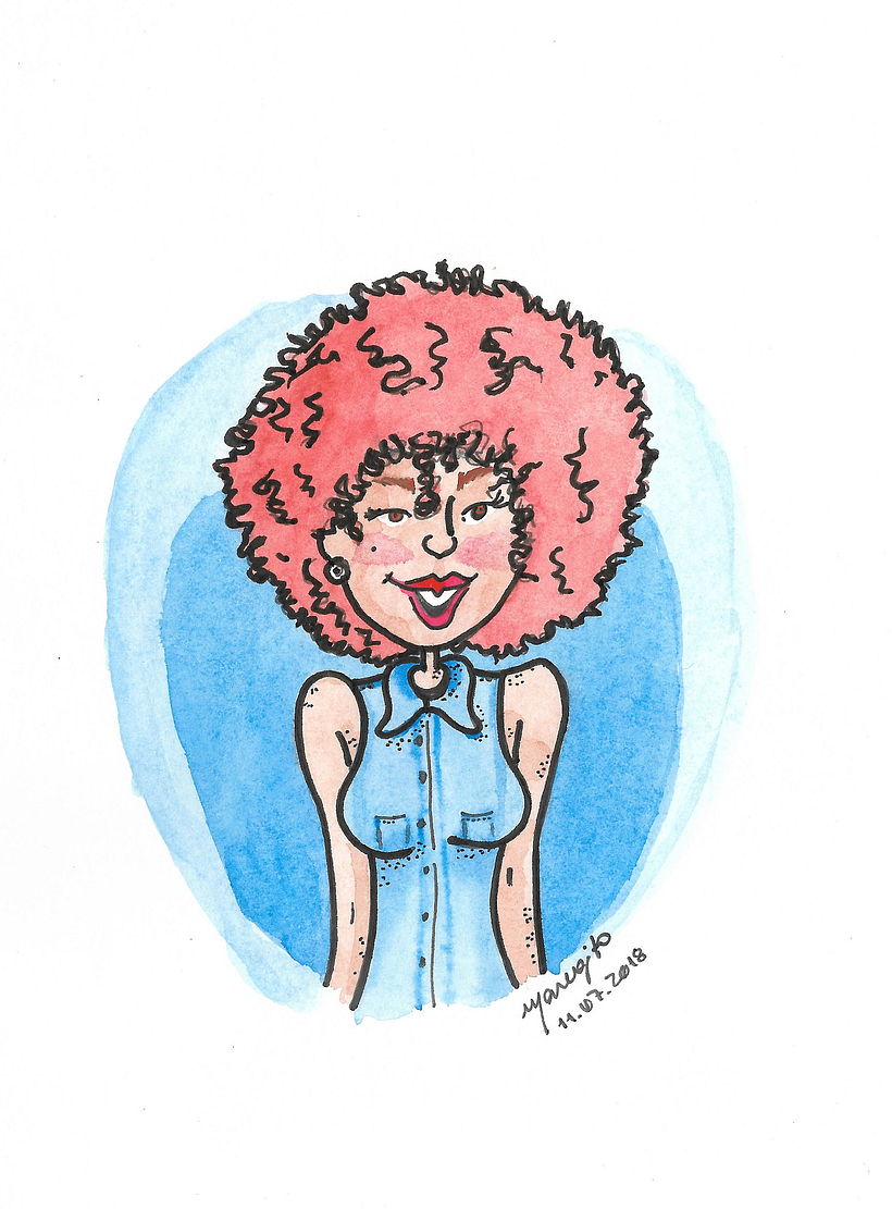 Essa imagem foi um desfio para desenhar  em meu estilo