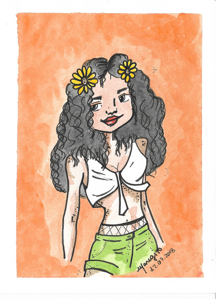 Essa imagem  também  foi um desfio para desenhar  em meu estilo