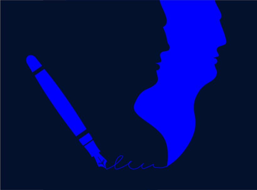 Ghostwriting conceals the name of the author (illustration credit: Maja Dabek for Domestika).