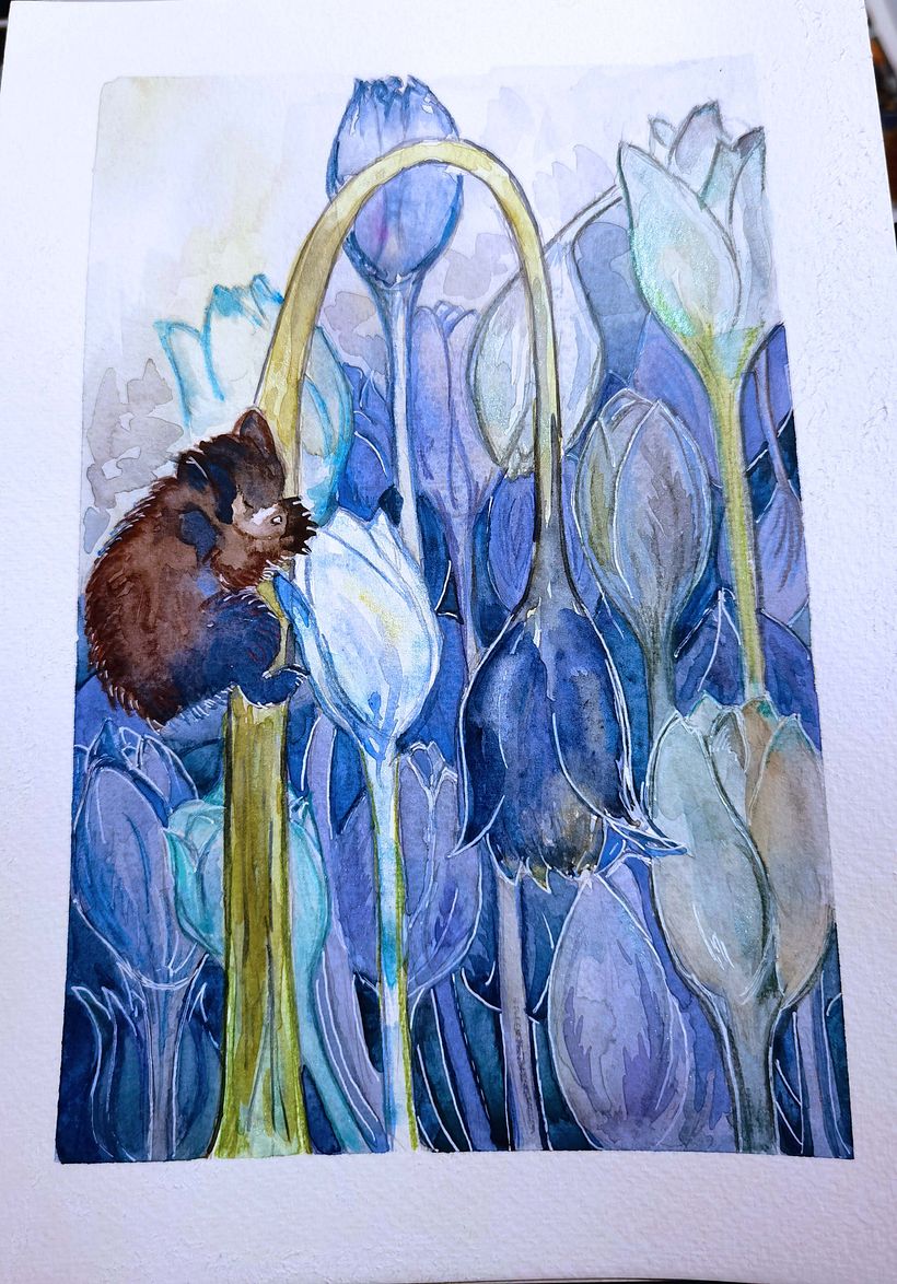 My project in Negative Watercolor Painting for Botanical Illustration course 7