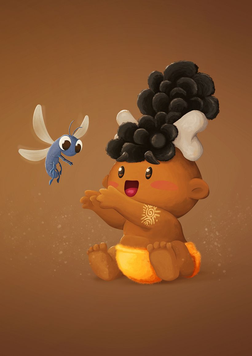 Cave Baby - Pintura digital de personajes: Ilustra con luz y color 4