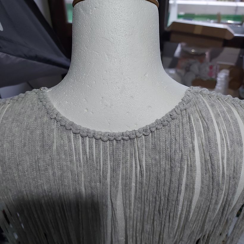 Comenzamos con el Chaleco!! He seleccionado fibras recicladas de PET, son más finas y he tenido que adaptar la cantidad .