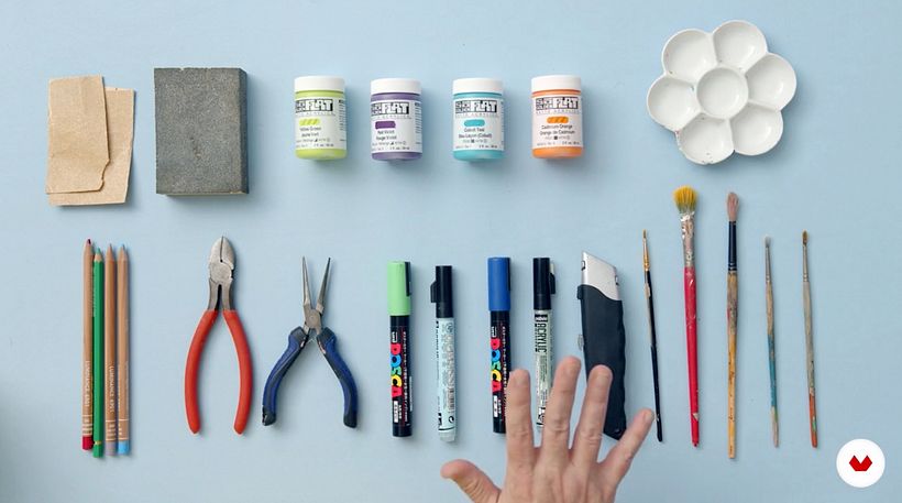 Acrylic markers.
