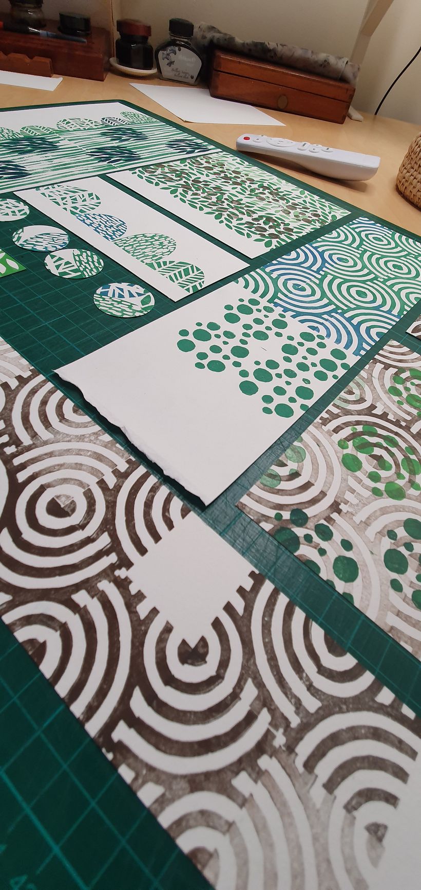 My project in Sketchbooking with Handmade Stamps course - Pattern Design