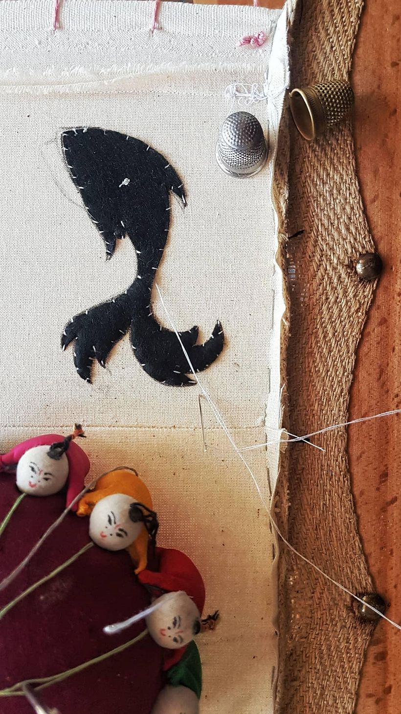 Parto da un base in feltro, specialmente dove voglio ottenere un'imbottitura più pronunciata.