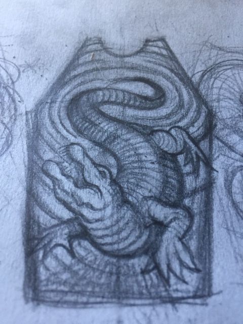 I started out with a rough sketch.  