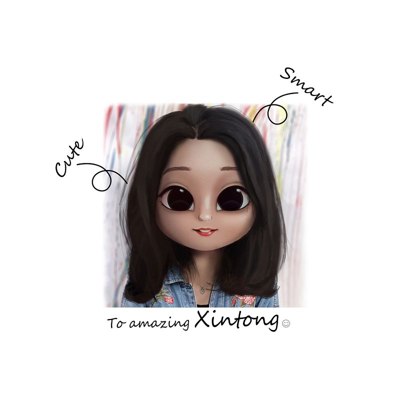 To my dear friend. Made in photoshop. Using mouse only :...(