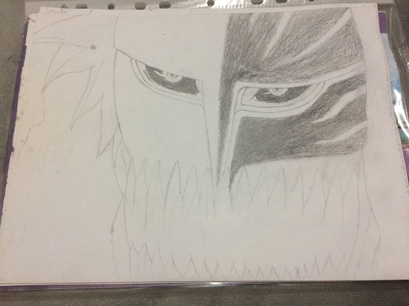 Ichigo, with hollow mask.
