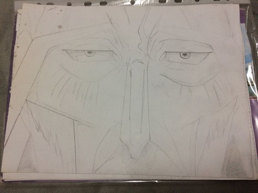 Genryusai Yamamoto, commander of the first division in Seiriteri. Bleach.