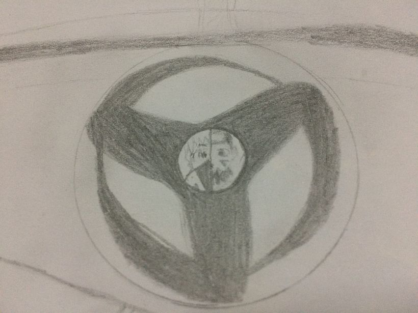 Kakashi and Obito, inside Kakashi sensei's eyes. 