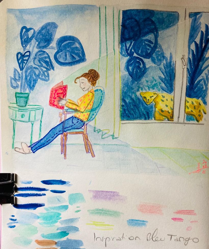 Autoportrait en train de lire