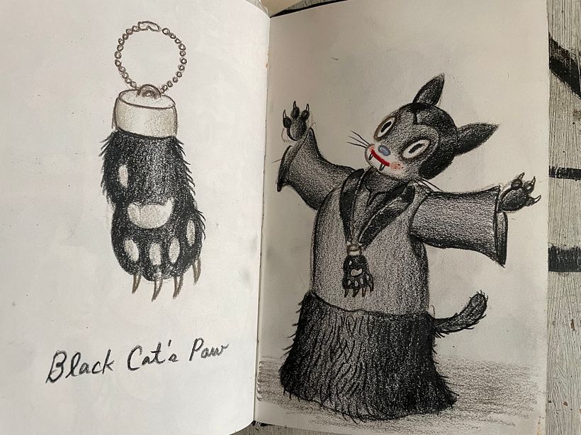 Sketchbook drawing of what I could wear to memorial.
