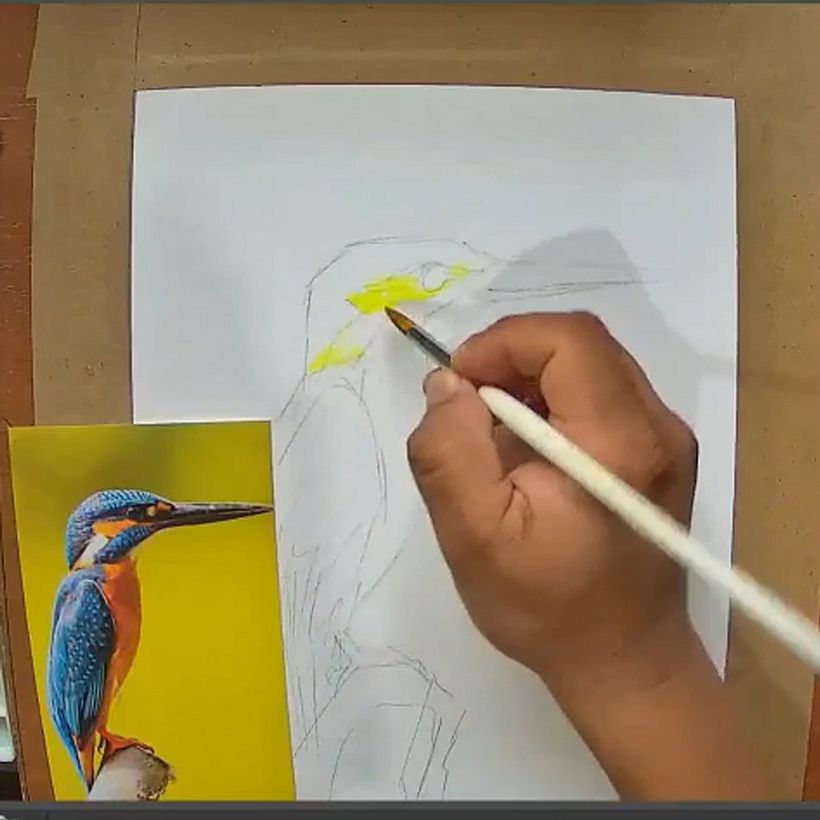 Mi Proyecto del curso: Acuarela artística para ilustración de aves 5