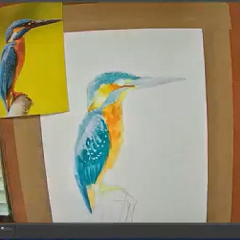 Mi Proyecto del curso: Acuarela artística para ilustración de aves 10