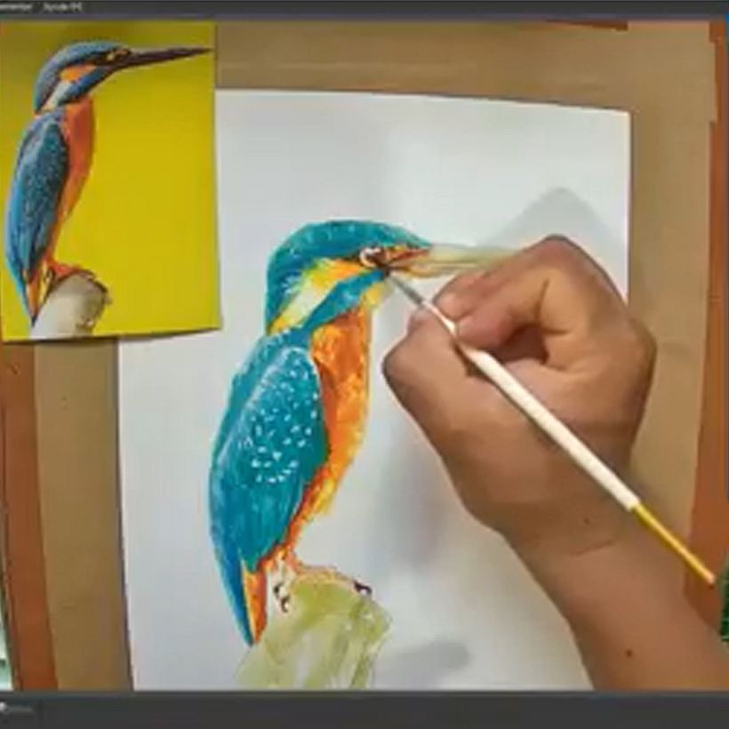 Mi Proyecto del curso: Acuarela artística para ilustración de aves 12