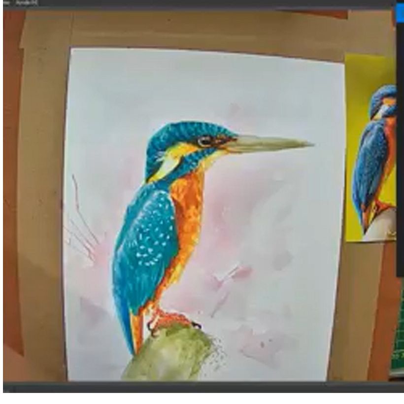 Mi Proyecto del curso: Acuarela artística para ilustración de aves 14