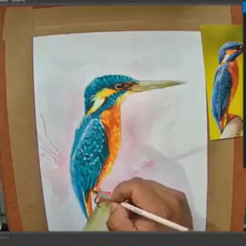 Mi Proyecto del curso: Acuarela artística para ilustración de aves 15