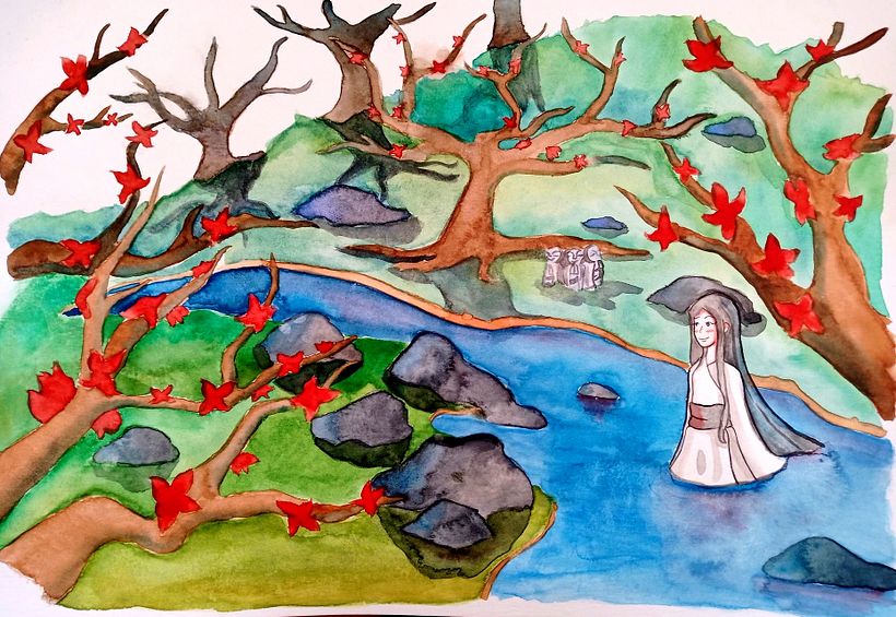 Mon projet du cours : Illustration à l’aquarelle dans le style japonais 2