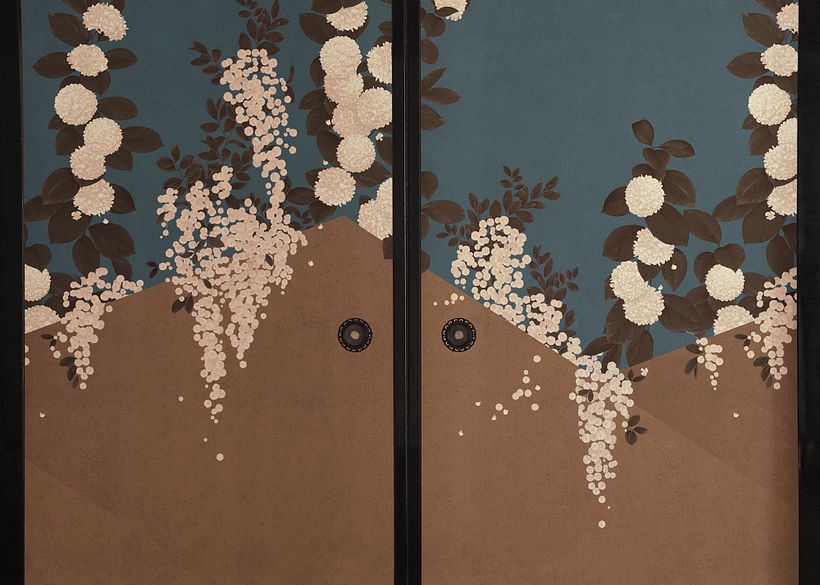 Sotatsu Spring Ochre - Anna Glover textile Wallcovering