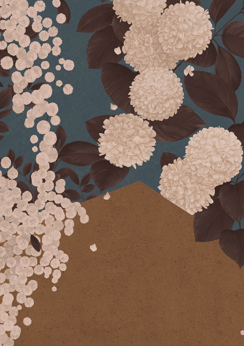 Sotatsu Spring Ochre - Anna Glover textile Wallcovering
