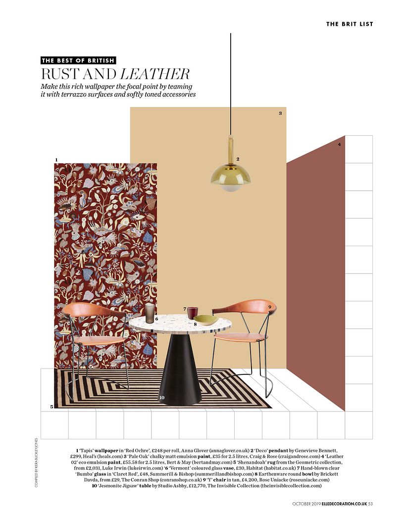 Anna Glover - Tapis Red Ochre - Elle Deocoration