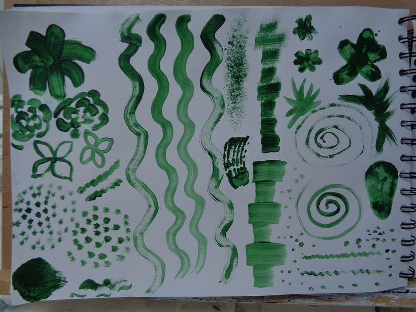 Ex 3.1 Experiment with painting - sample of textures and brushstrokes
