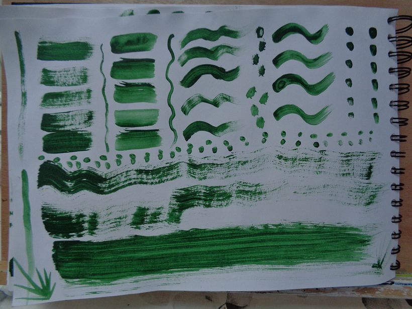 Ex 3.1 Experiment with painting - sample of textures and brushstrokes