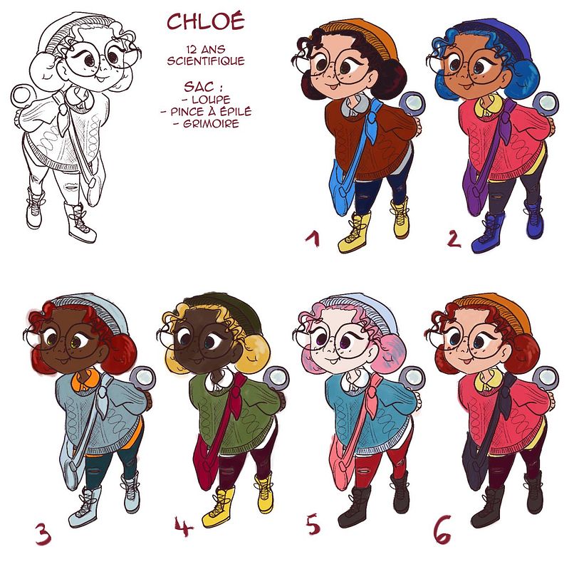 Mon projet du cours : Character design pour animation avec Photoshop 2