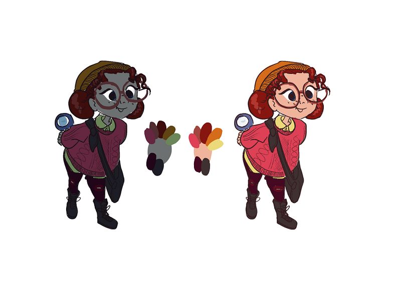 Mon projet du cours : Character design pour animation avec Photoshop 6