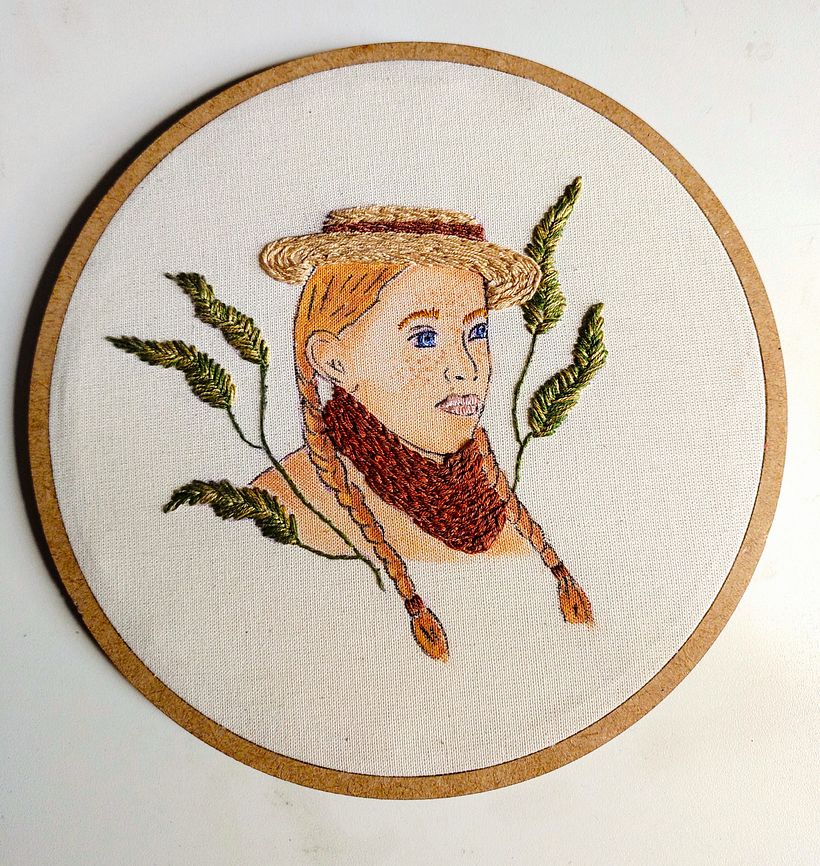 Anne e Tokio são projetos do curso: Criação de retratos bordados com aquarela 1