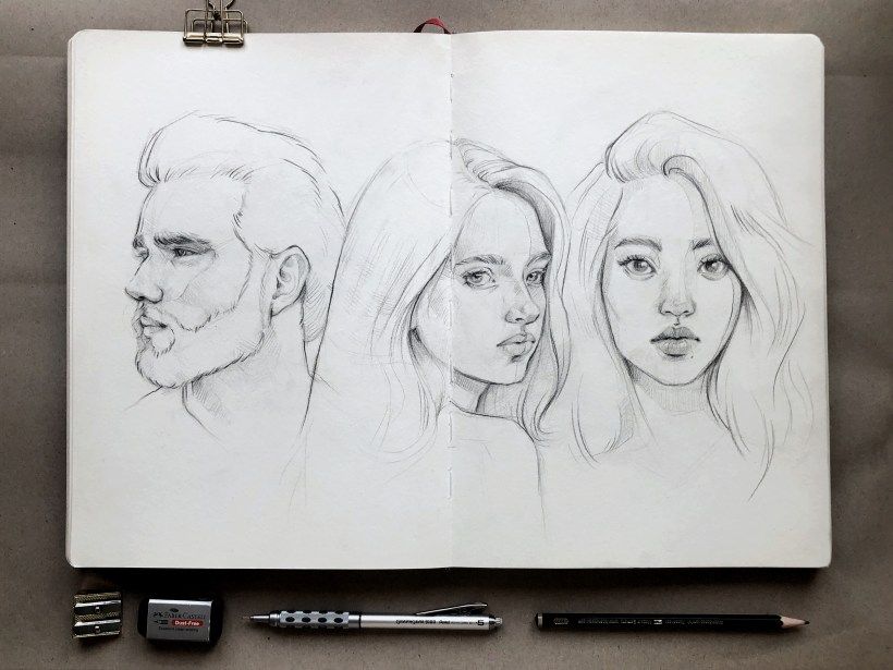 My project in Portrait Sketchbooking: Explore the Human Face course, by Gabriela Niko.