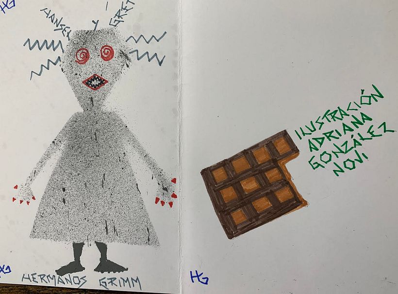 Cuento de Hansel y Gretel de los Hermanos Grimm. Ilustración Adriana González Novi 2