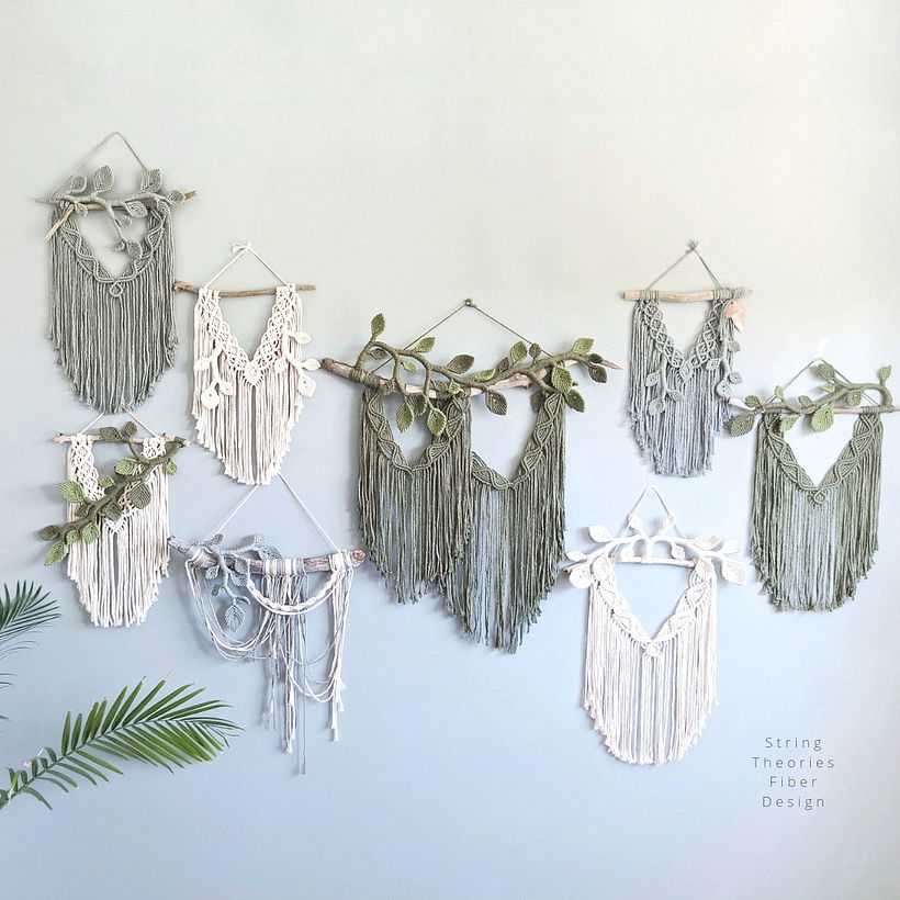 Macrame Flower Crown Wall Hanging  1