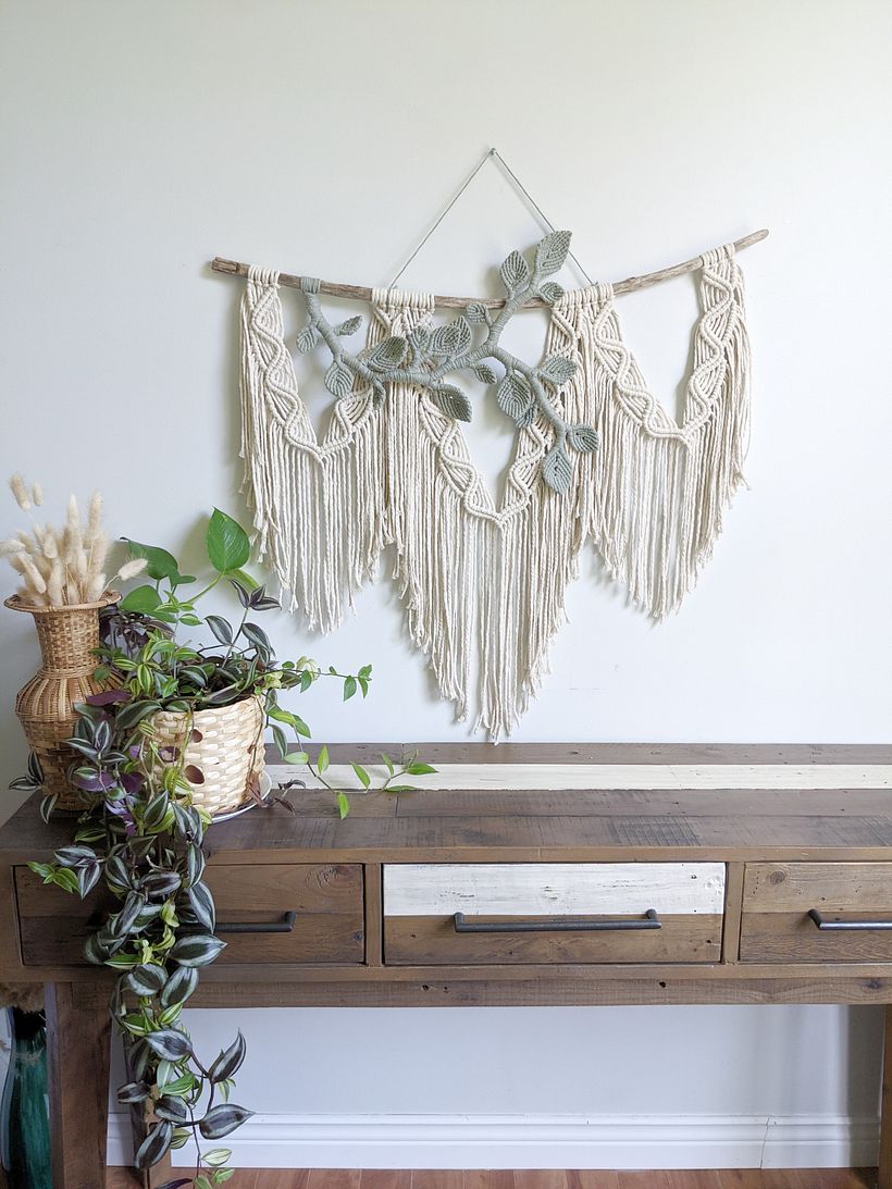Macrame Flower Crown Wall Hanging  2