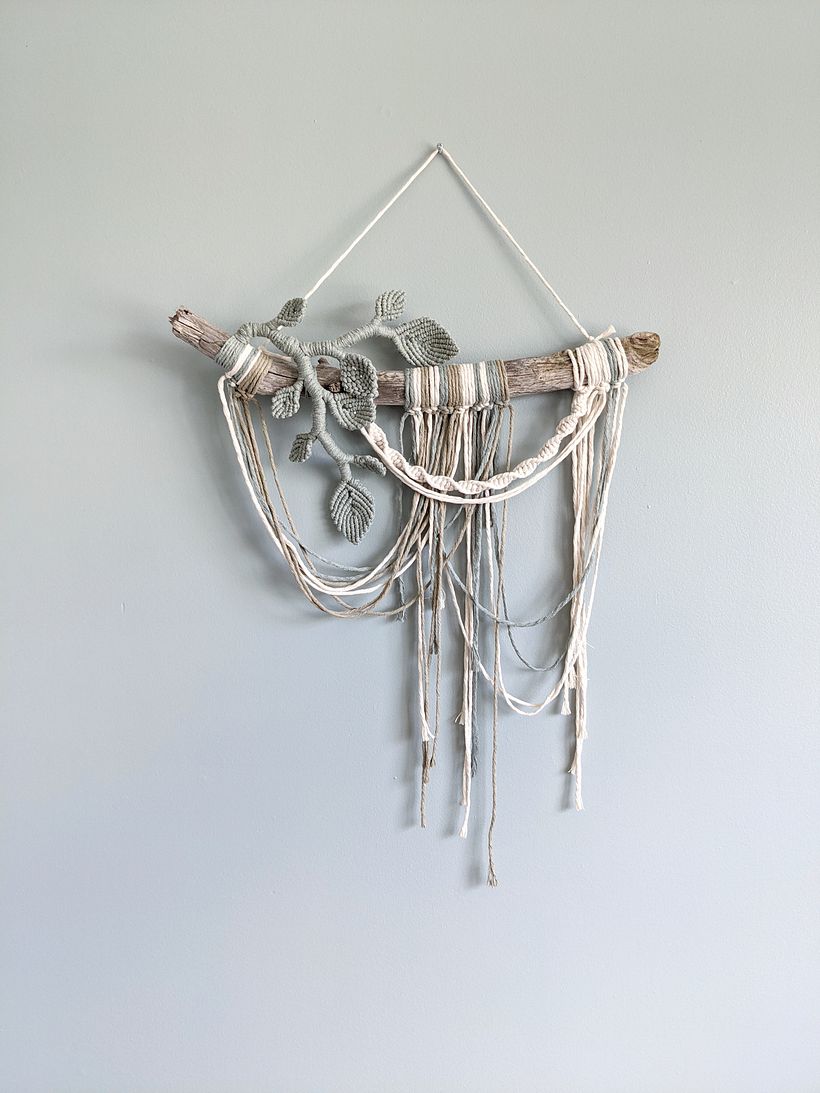 Macrame Flower Crown Wall Hanging  6