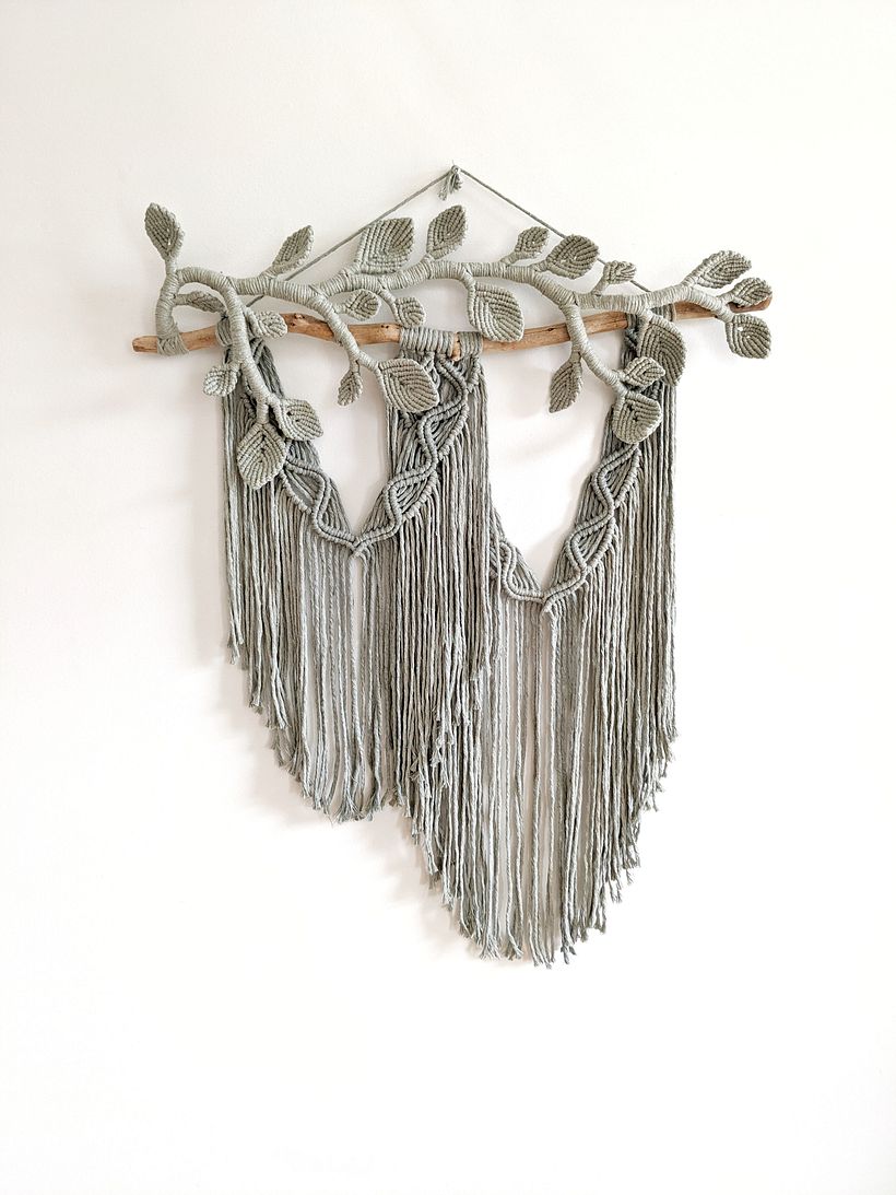 Macrame Flower Crown Wall Hanging  12