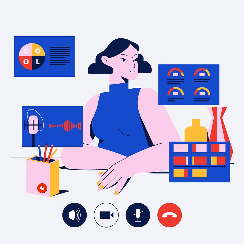 Discover the key skills an online teacher needs to have. Illustration by Maja Dabek.