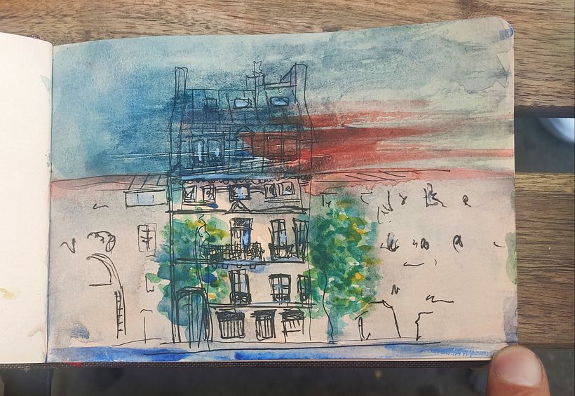 My project in Architectural Sketching with Watercolor and Ink course 1