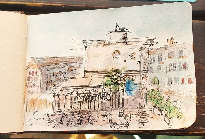 My project in Architectural Sketching with Watercolor and Ink course 2