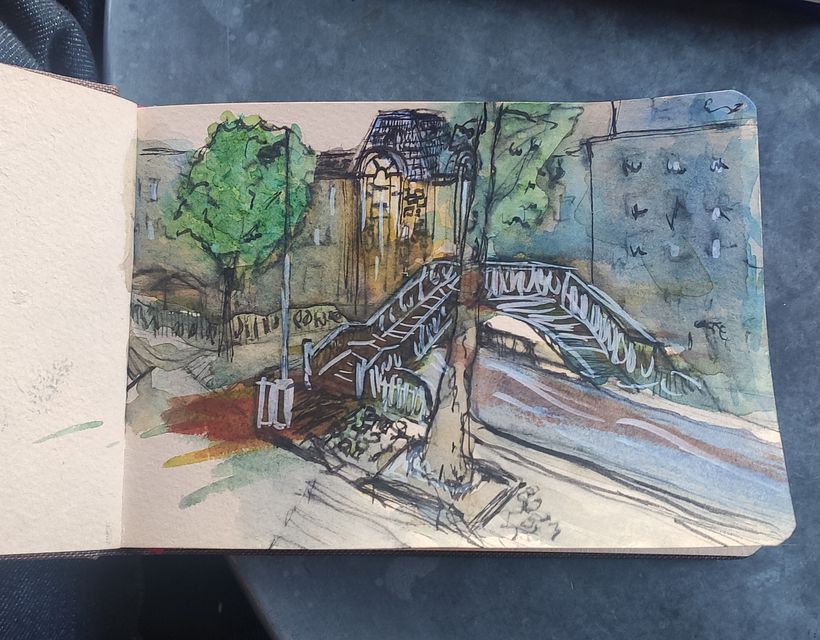 My project in Architectural Sketching with Watercolor and Ink course 3