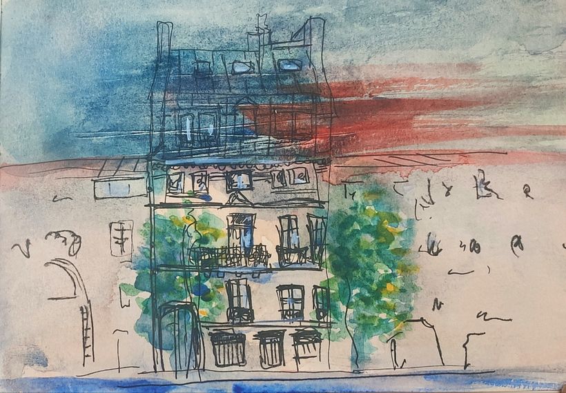 My project in Architectural Sketching with Watercolor and Ink course 4